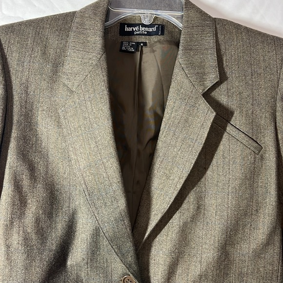Harve’ Benard Petite Wool Blazer- Single Button - Brown - Picture 5 of 8
